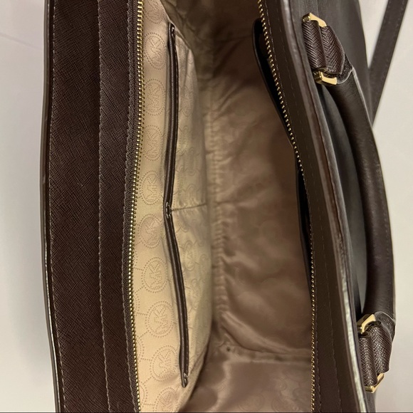 Michael Kors Selma Large Satchel Zip Top in Brown - Picture 9 of 16